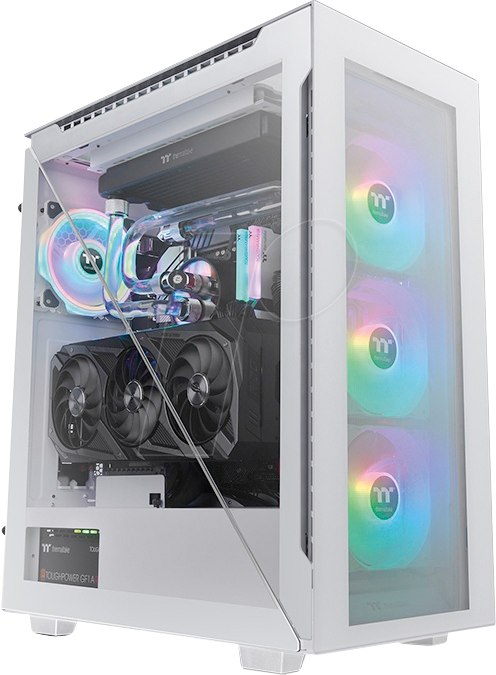 4713227527897 - Divider 500 TG Snow ARGB White Midi-Tower PC-Gehäuse Weiß 3 Vorinstallierte LED Lüfter 1 vorinstallierter Lüfter Seitenfenster Staubfilter