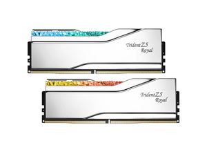 4713294238412 - Trident Z5 Royal DDR5-6000 - 64GB - CL28 - Dual Channel (2 pcs) - Intel XMP - Silber mit RGB