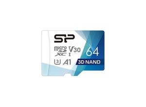 4713436127383 - SILICON POWER Superior Pro microSDXC_Colorful - Flash-Speicherkarte (microSDHC SD-Adapter inbegriffen) - 64 GB - A1   Video Class V30   UHS-I U3   Class10 - microSDXC UHS-I