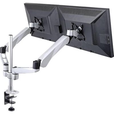 4714427730728 - SP-3947568 Flex 2fach Monitor-Tischhalterung 254 cm (10) - 686 cm (27) Schwarz Silber Höhenverstellbar Neigbar Schwenkbar Rotierbar