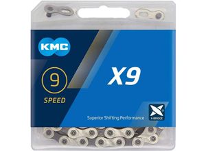 4715575890562 - KMC X9 Fahrradkette 9-fach Kettenschaltung Kettenschloss Verschlussglied Fahrrad Kette