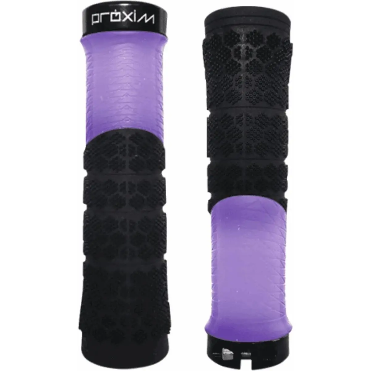 4716112787635 - Ergonomische Proxim X-Shred Griffe Schwarz Violett für Off Road mit Silikon