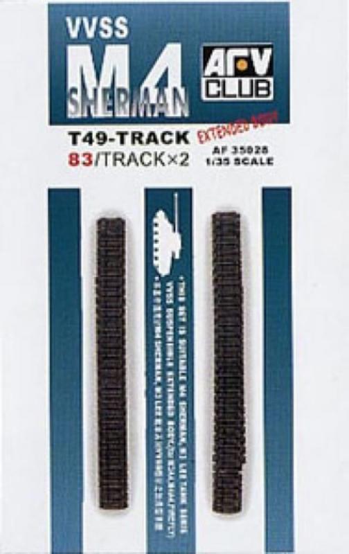 4716965350284 - AFV-Club AF35028 - M4 T49 TRACKS (83 LINKS SOFT RUBBER) in 135