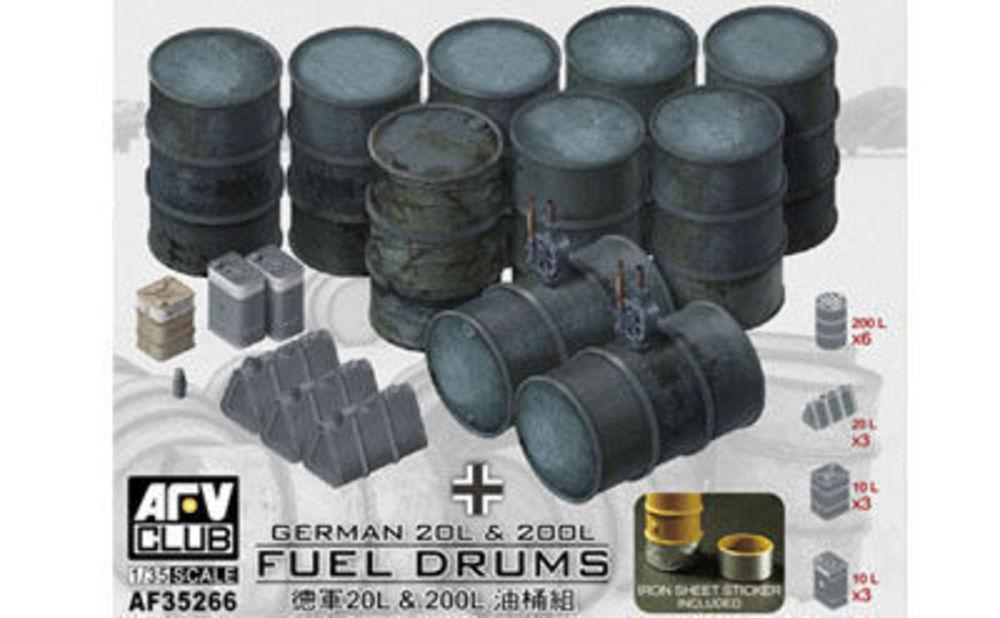 4716965352660 - AFV-Club AF35266 - German 20L & 200L Fuel Drums in 135