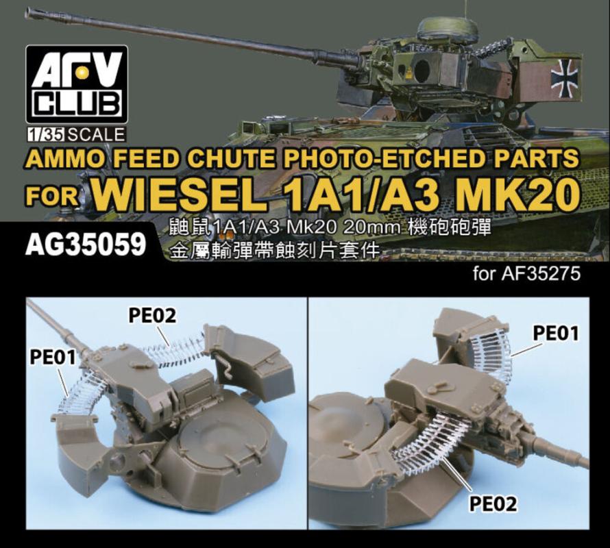 4716965900595 - AFV-Club AG35059 - 135 AMMO FEED CHUTE PE FOR WIESEL 1A1 A3 MK20 4716965900595 - AFV-Club AG35059 - 135 AMMO FEED CHUTE PE FOR WIESEL 1A1 A3 MK20