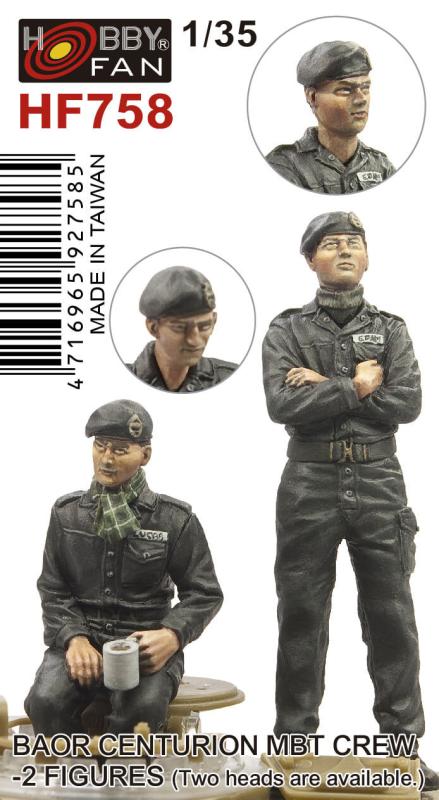 4716965927585 - BAOR Centurion MBT Crew-2 figures (Two heads are available)