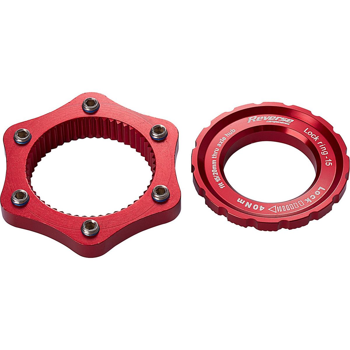 4717480161461 - Roter Centerlock-Adapter für 6-Loch-Bremsscheiben vorne und hinten kompatibel 4717480161461 - Roter Centerlock-Adapter für 6-Loch-Bremsscheiben vorne und hinten kompatibel