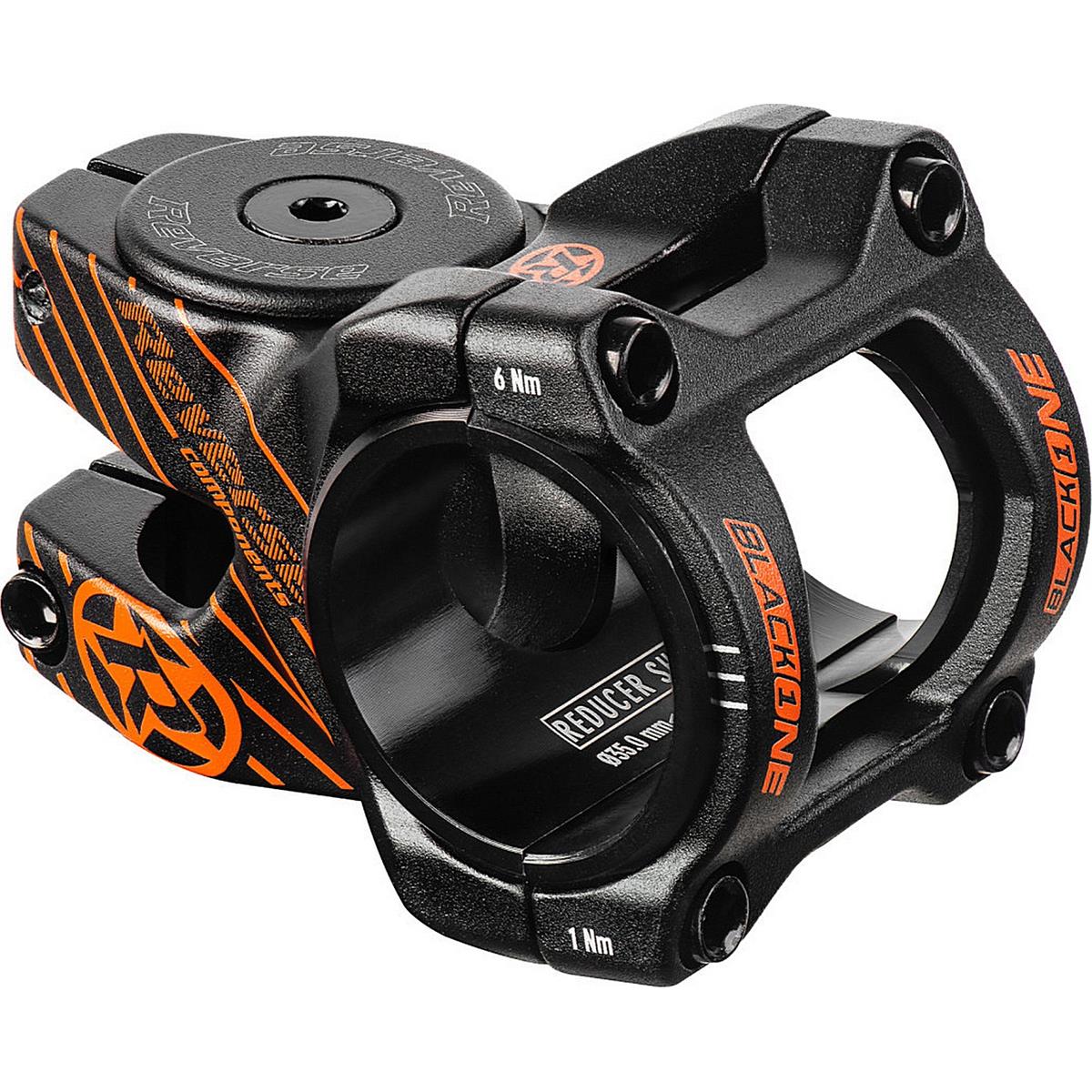 4717480168484 - Enduro Vorbau Black-One D-2 35mm Kompatibel Ø318 & Ø35mm Schwarz mit Orangen Details