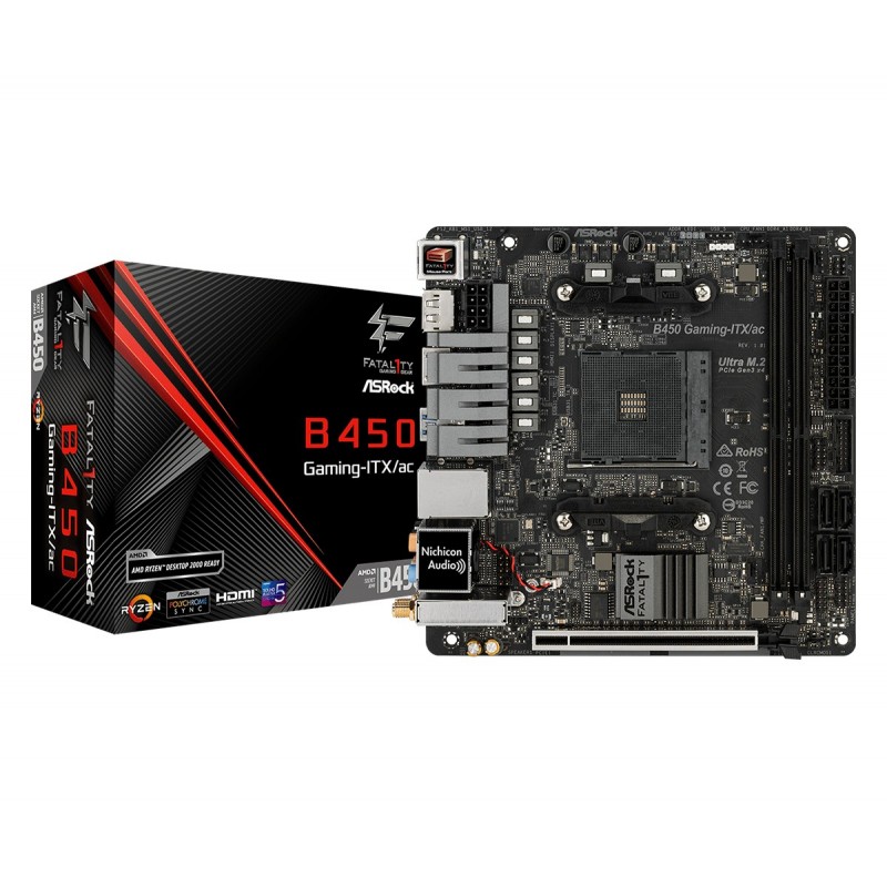 4717677336238 - Fatal1ty B450 Gaming-ITX ac itx Mainboard Sockel AM4 M2 DP HDMI WIFI BT (90-MXB870-A0UAYZ) - Asrock