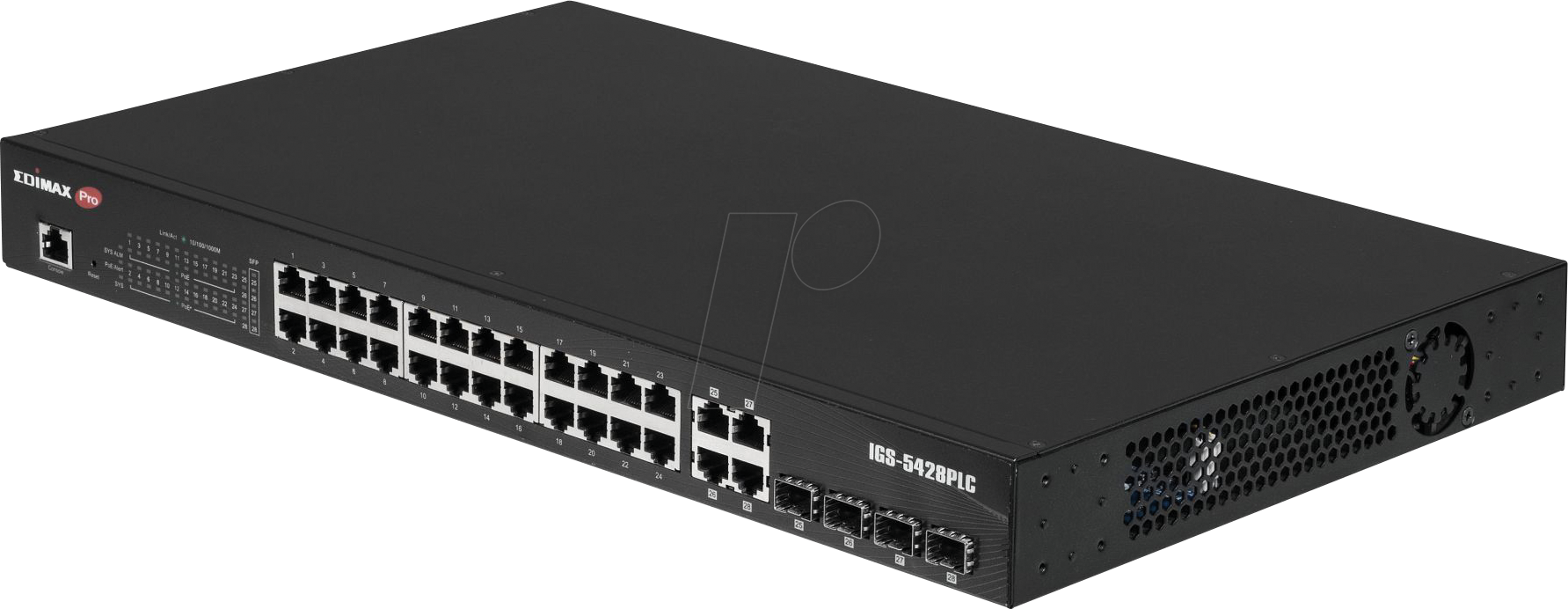 4717964704955 - EDIMAX IGS-5428PLC Industrial Ethernet Switch 24 + 4 Port 56 GBit s PoE-Funktion