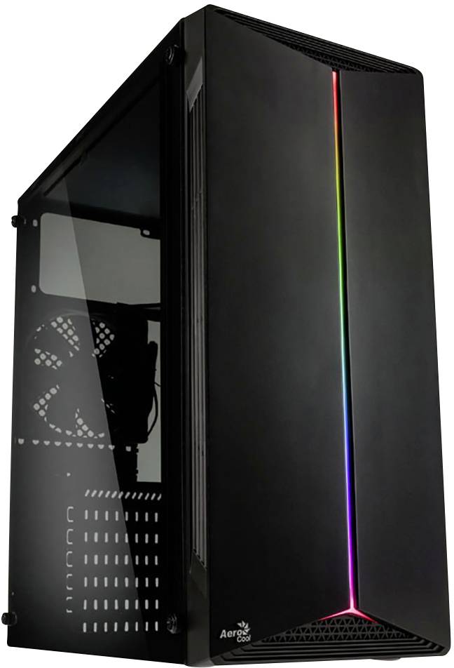 4718009158047 - Aerocool Computergehäuse Split Midi Tower Acryl Glas Kunststoff Stahl Schwarz