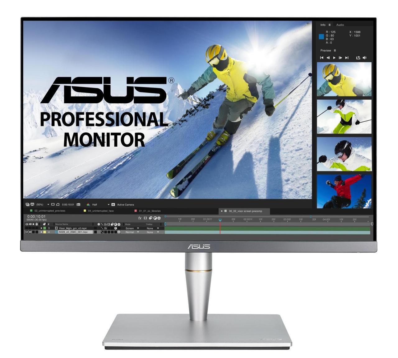 4718017080835 - ASUS ProArt PA24AC - LCD-Monitor - 612 cm (241) - 1920 x 1200 WUXGA - IPS - 400 cd m² - 10001 - 5 ms - 2xHDMI DisplayPort USB-C - Lautsprecher - Grau