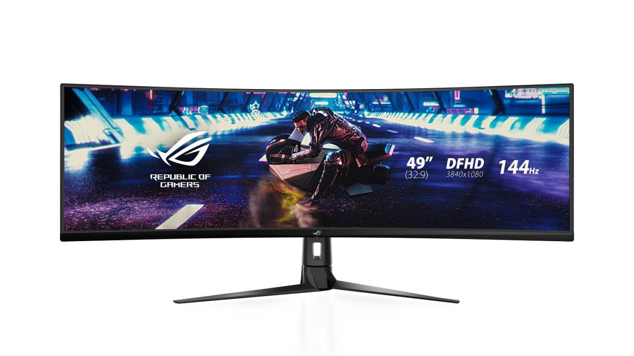 4718017169349 - ASUS ROG Strix XG49VQ - LED-Monitor - gebogen - 12446 cm (49) - 3840 x 1080 DFHD - VA - 450 cd m² - 30001 - 4 ms - 2xHDMI DisplayPort - Lautsprecher - Schwarz