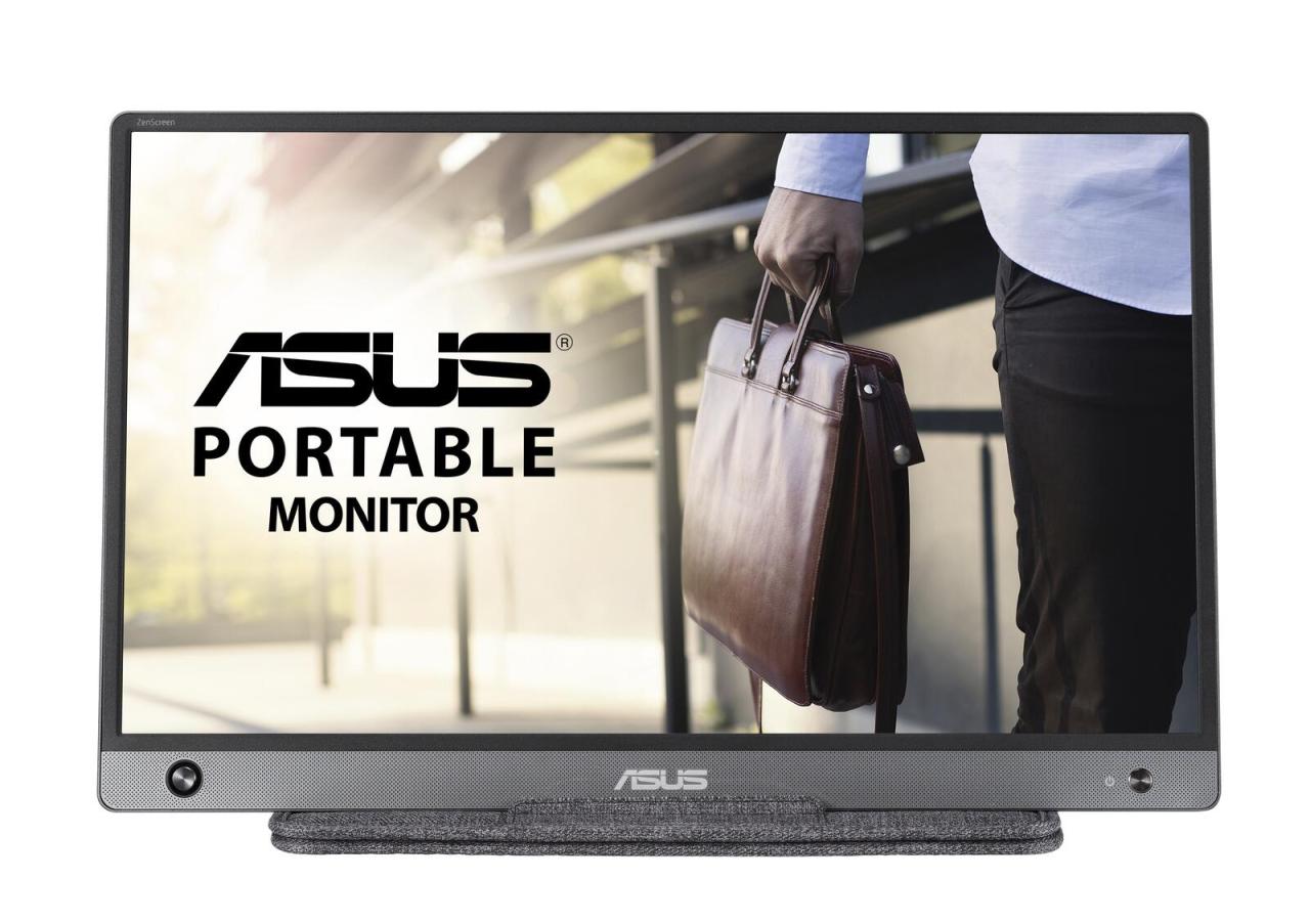 4718017705301 - ASUS ZenScreen MB16AH - LED-Monitor - 396 cm (156) - tragbar - 1920 x 1080 Full HD (1080p) - IPS - 250 cd m² - 5 ms - Micro HDMI USB-C - Lautsprecher - Dunkelgrau