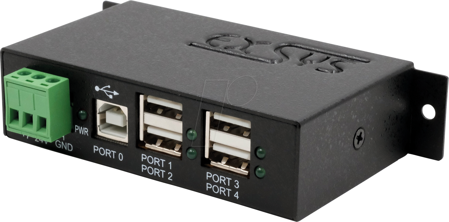 4718359015946 - EX-1594HMS - USB 20 4-Port Industrie-Hub Managed 15 kV ESD