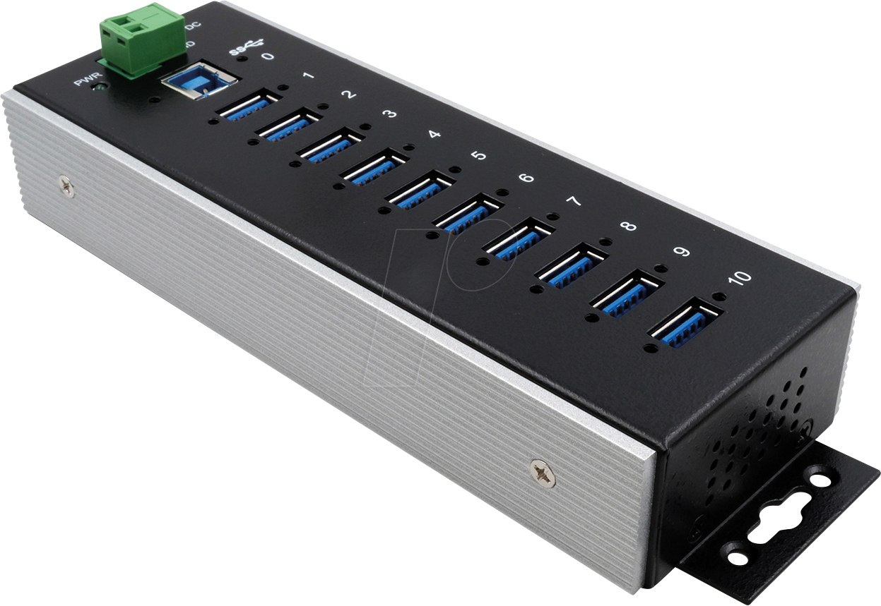 4718359111099 - 1110HMVSWT - USB 30 10-Port Industrie-Hub 10x USB-A 15 kV ESD Temperatur