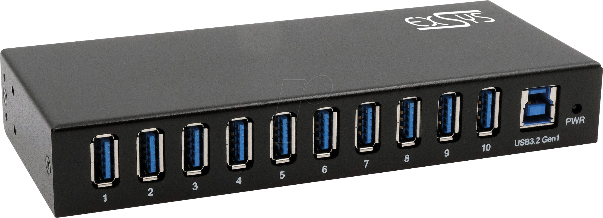 4718359112904 - EX11290HMS - USB 30 7-Port Industrie-Hub 10x USB-A 15 kV ESD