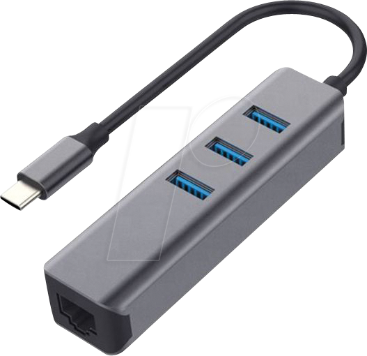 4718359113345 - EX-1133-N3 - Netzwerkkarte USB-C Gigabit Ethernet 1x RJ45 3x USB