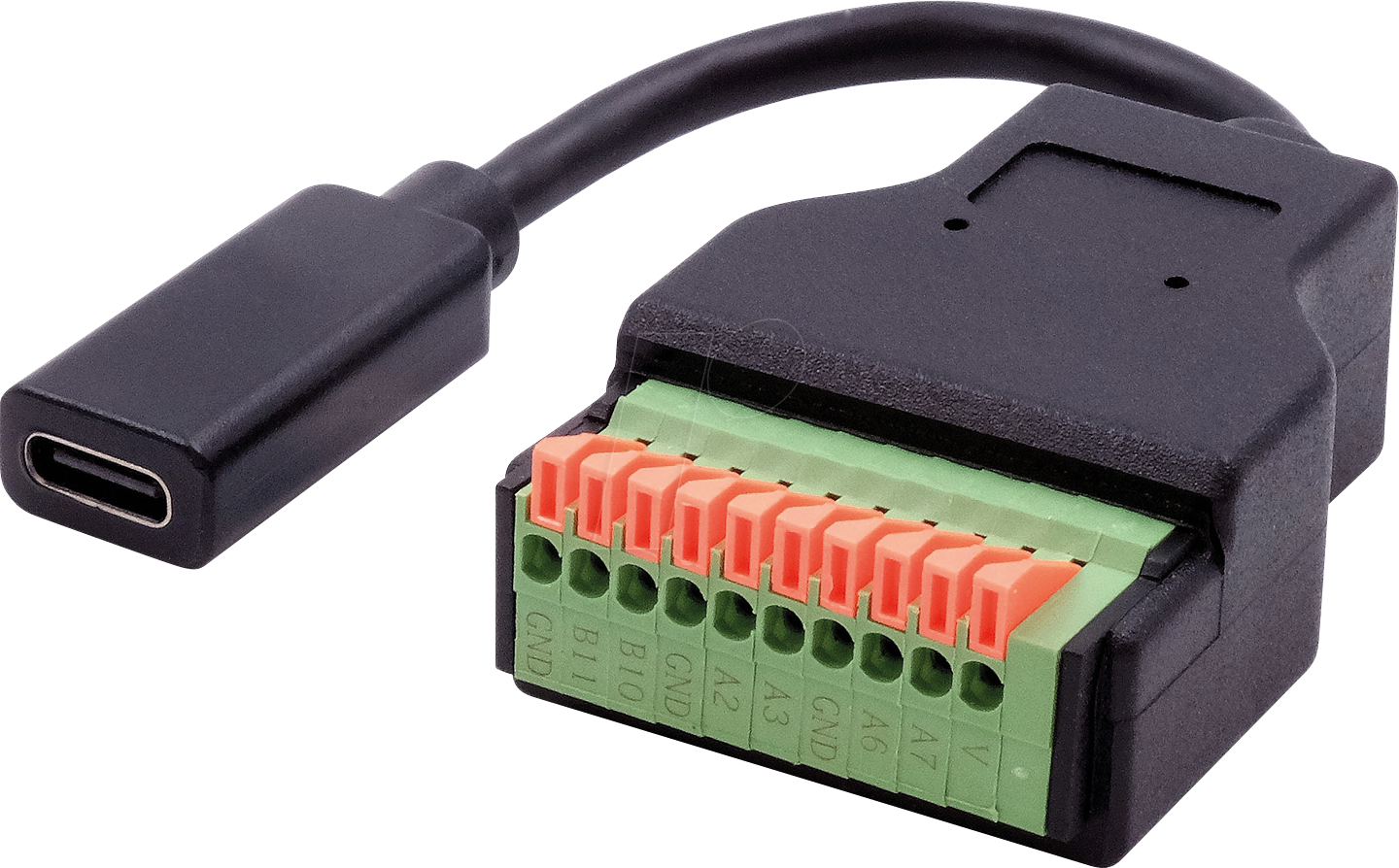 4718359491245 - EX-49124 - USB 20 Konverter USB-C Buchse auf 10-pin Terminal Block