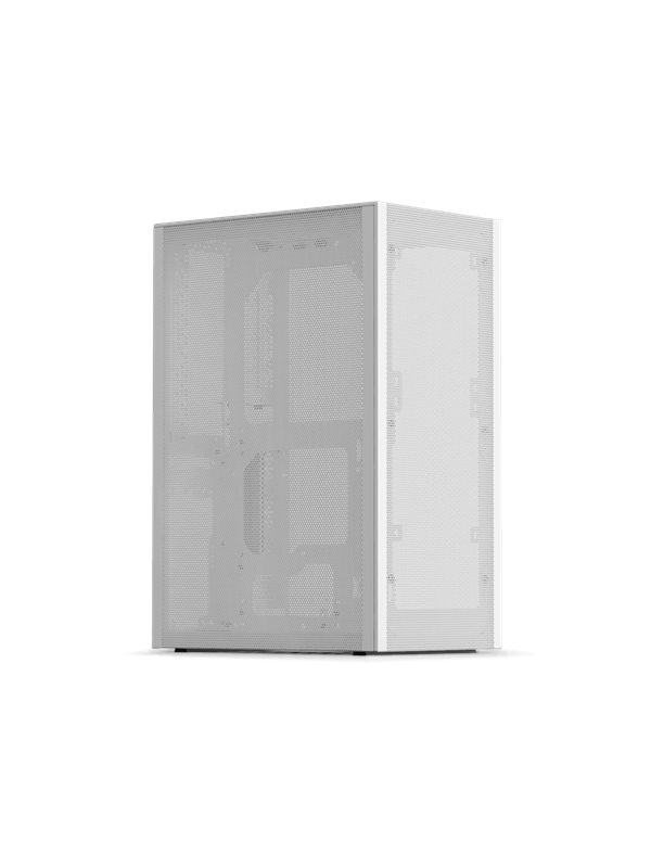 4718466010056 - Meshlicious Mini ITX Case - Full Mesh - PCIe 30 - White - Gehäuse - Minitower - Weiß