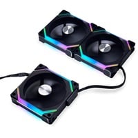 4718466012555 - UNI FAN SL120 V2 (3-pack) - Gehäuselüfter - 120 mm - Schwarz mit RGB LED - 29 dBA