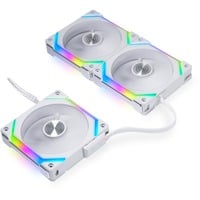 4718466012562 - UNI FAN SL120 V2 (3-pack) - Gehäuselüfter - 120 mm - Weiß mit RGB-Beleuchtung - 29 dBA