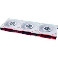 4718466014443 - UNI FAN TL LCD 120 Reverse Blade (3-pack) - Gehäuselüfter - 120mm - Weiß mit RGB-Beleuchtung - 31 dBA