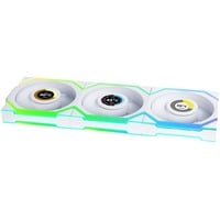 4718466016843 - UNI FAN SL Wireless LCD Reverse 3 pack White - Gehäuselüfter - 120mm - Weiß mit RGB-Beleuchtung - 29 dBA