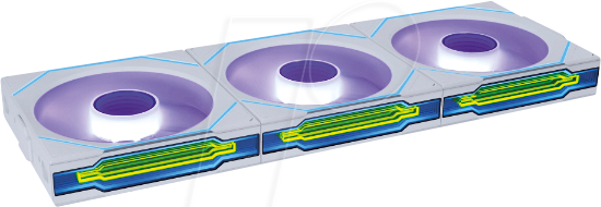 4718466017727 - UNI FAN SL INF Wireless Reverse 3 pack White - 120mm - Gehäuselüfter - 120mm - Weiß mit RGB-Beleuchtung - 32 dBA