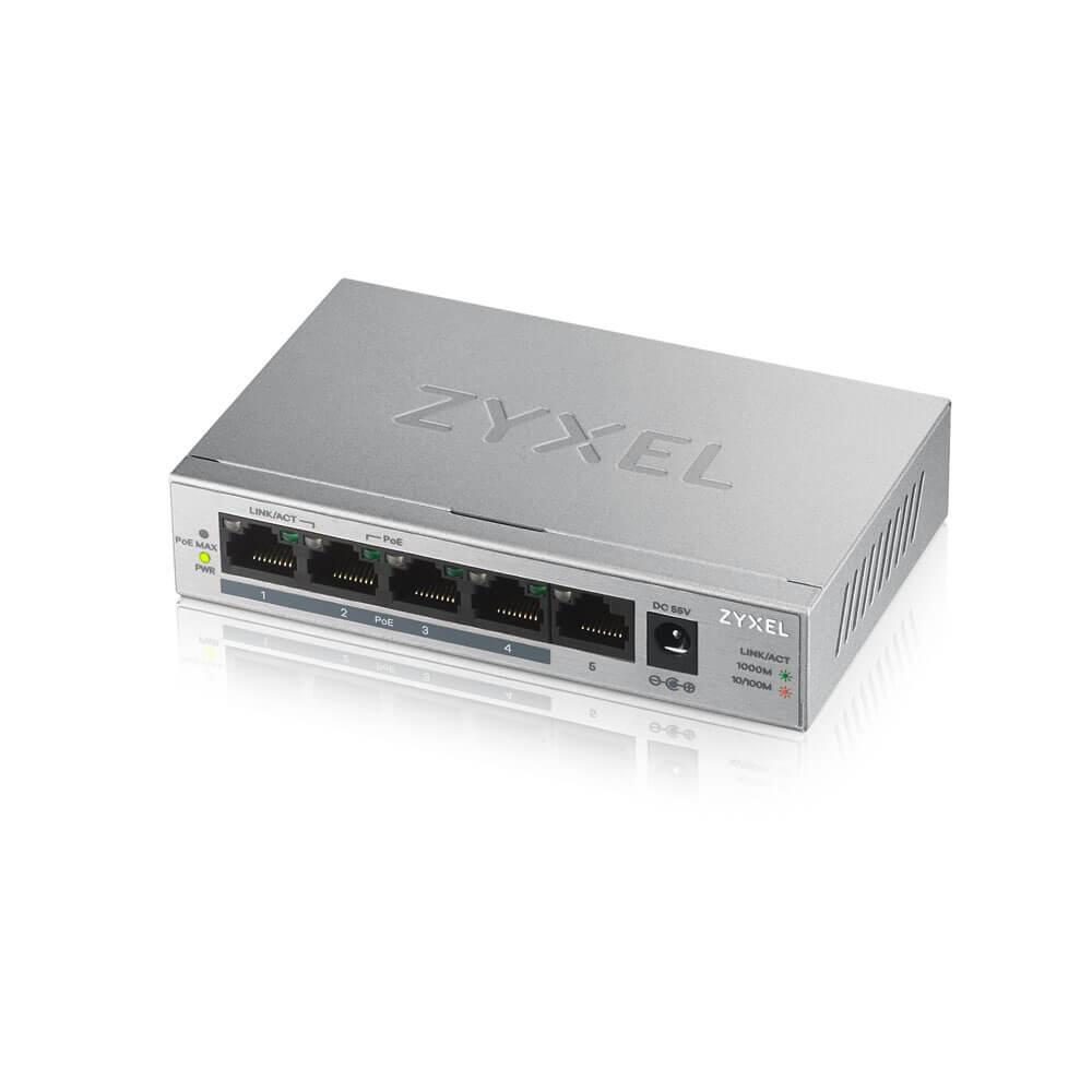 4718937603923 - ZyXEL GS1005HP-EU0101F GS1005HP-EU0101F Netzwerk Switch 5 Port 2000 MBit s PoE-Funktion