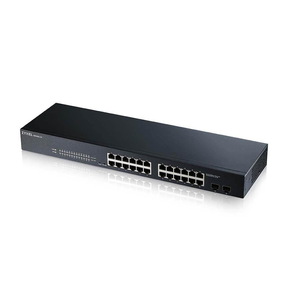 4718937621231 - ZYXEL ZyXEL GS1900-24 V2 24-Port GbE Smart Managed Switch 2x SFP lüfterlos Rackmount (GS1900-24-EU0102F)