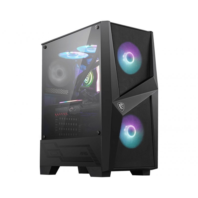 4719072676407 - MAG FORGE 100R - Midi Tower - PC - Schwarz - Transparent - ATX - micro ATX - Mini-ITX - Gehärtetes Glas - Gaming