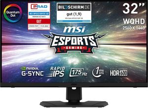 4719072794538 - G (A bis G) Gaming-LED-Monitor Optix MPG321QRFDE-QD Monitore USB-C höhenverstellbar 3 Jahre Herstellergarantie schwarz (eh13 1hts) Monitore