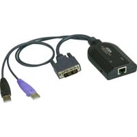 4719264640032 - ATEN KVM Adapter [2x USB 20 Stecker A DVI-D Stecker - 1x RJ45-Buchse] 020 m Schwarz