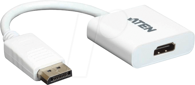 4719264643712 - ATEN VC985-AT DisplayPort   HDMI Adapter [1x DisplayPort Stecker - 1x HDMI-Buchse] Weiß 1000 cm