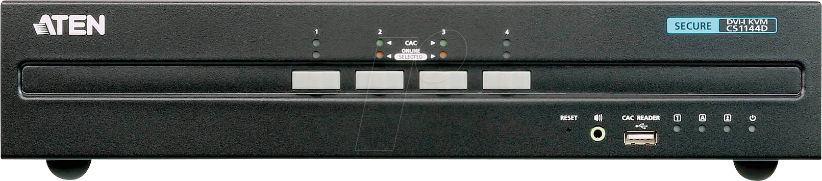 4719264646676 - ATEN CS1144D - 4-Port Sicherheits KVM Switch DVI USB PS 2 Audio