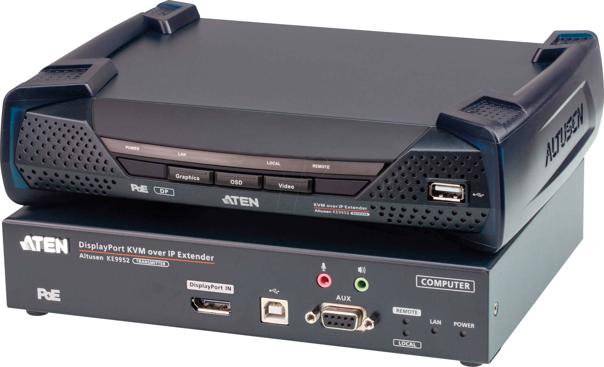 4719264648755 - ATEN ALTUSEN KE9952 4K DisplayPort Single Display KVM over IP Extender with PoE
