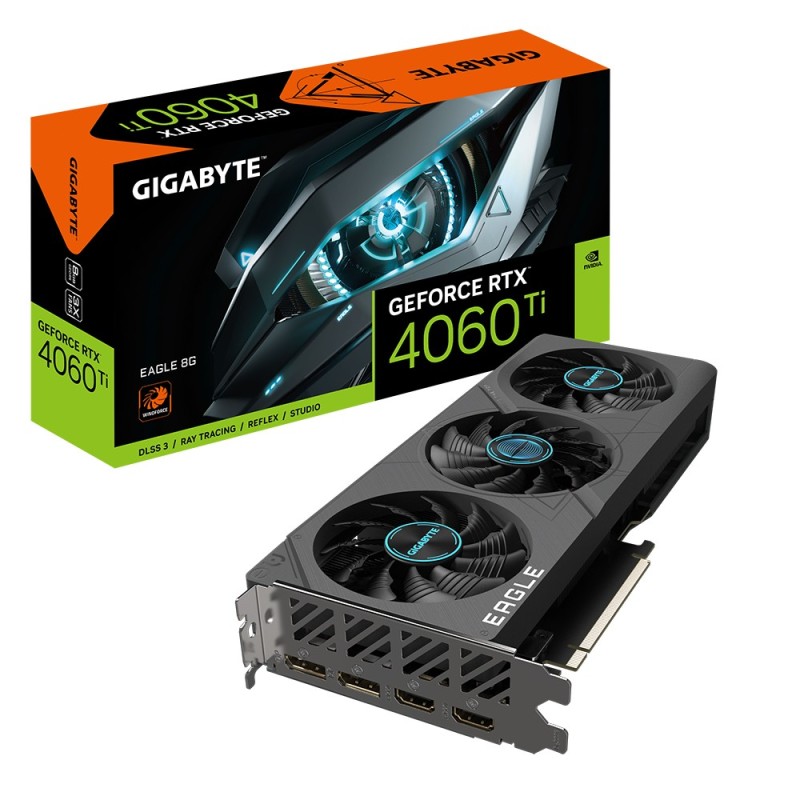 4719331313401 - Grafikkarte GeForce RTX 4060 Ti EAGLE 8G Grafikkarte GV-N406TEAGLE-8GD 4719331313401