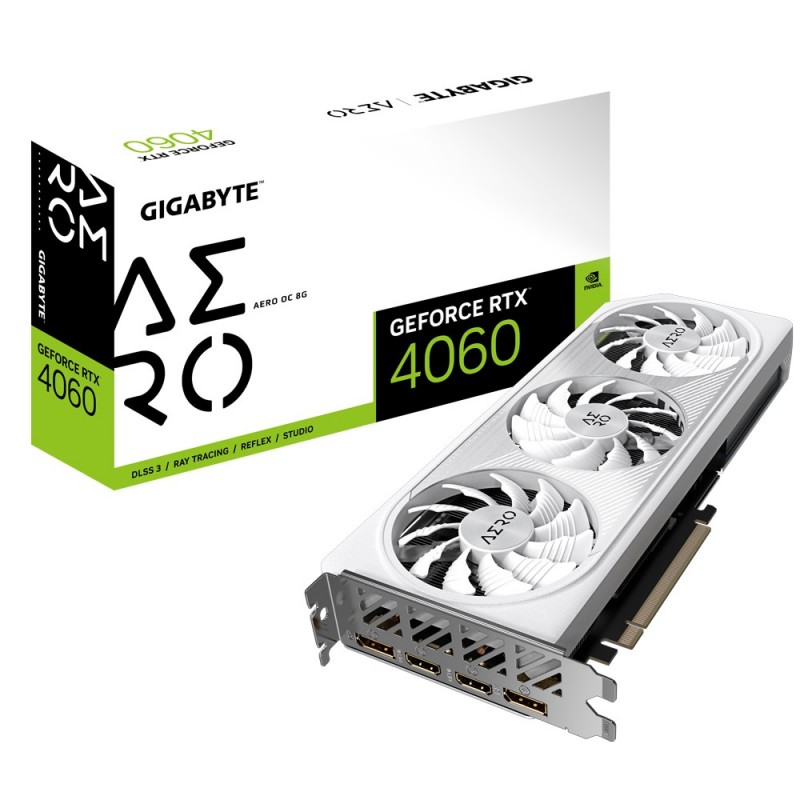 4719331313661 - Grafikkarte Nvidia GeForce RTX 4060 Aero 8 GB GDDR6-SDRAM PCIe x16 DisplayPort HDMI® Übertaktet   Overclocked