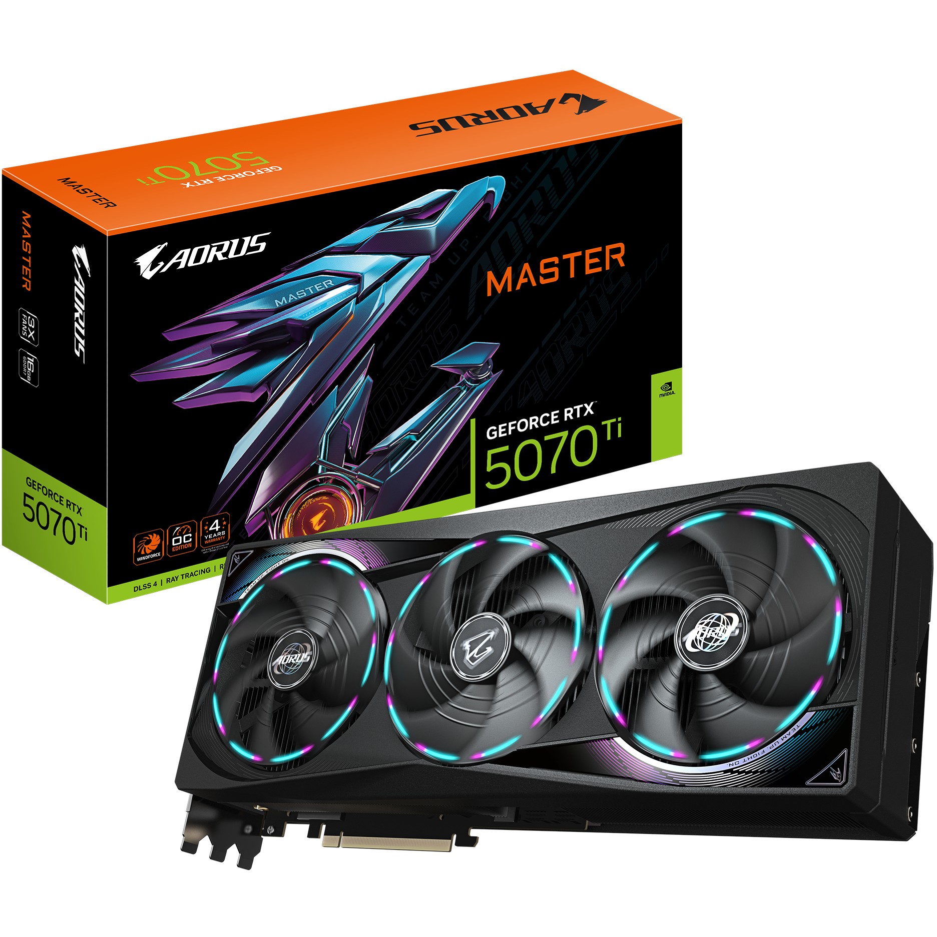 4719331355678 - GeForce RTX 5070 Ti AORUS MASTER 16G Grafikkarte 4719331355678 - GeForce RTX 5070 Ti AORUS MASTER 16G Grafikkarte
