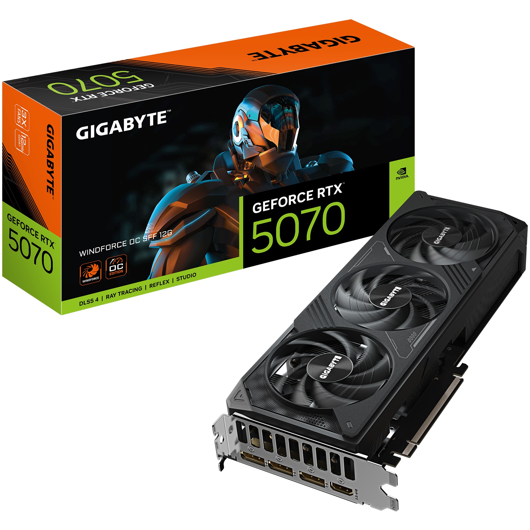 4719331355715 - GIGABYTE GeForce RTX 5070 WindForce 3 OC - 12GB GDDR7 RAM - Grafikkarte 4719331355715 - GIGABYTE GeForce RTX 5070 WindForce 3 OC - 12GB GDDR7 RAM - Grafikkarte