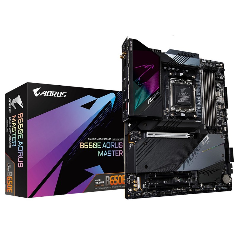 4719331848989 - B650E AORUS MASTER (rev 10) Mainboard Sockel (PC) AMD AM5 Formfaktor (Details) ATX Mainboard-Chipsatz AMD® B650