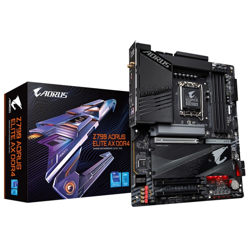 4719331849955 - Z790 AORUS ELITE AX DDR4 (REV 10) Mainboard Sockel (PC) Intel® 1700 Formfaktor (Details) ATX Mainboard-Chipsatz Intel® Z790