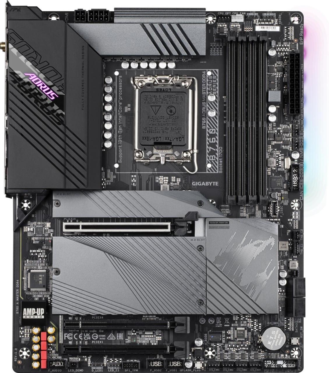 4719331850890 - AORUS B760 MASTER Mainboard Sockel (PC) Intel® 1700 Formfaktor (Details) ATX Mainboard-Chipsatz Intel® B760