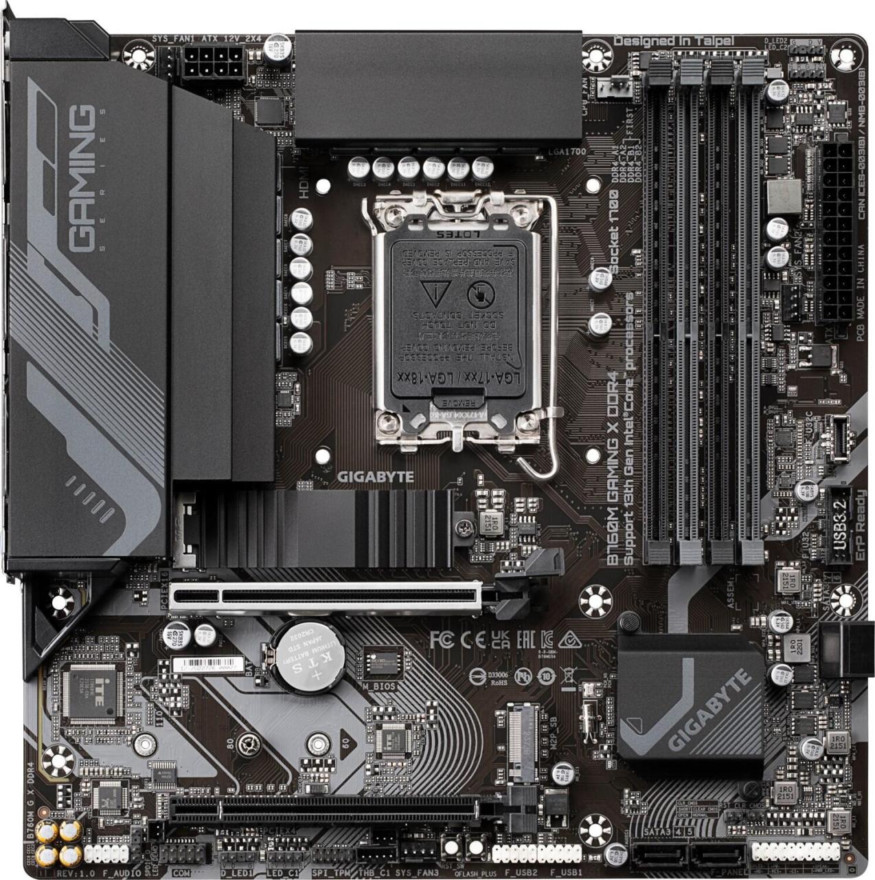 4719331851255 - B760M GAMING X DDR4 Mainboard Sockel (PC) Intel® 1700 Formfaktor (Details) Micro-ATX Mainboard-Chipsatz Intel® B760