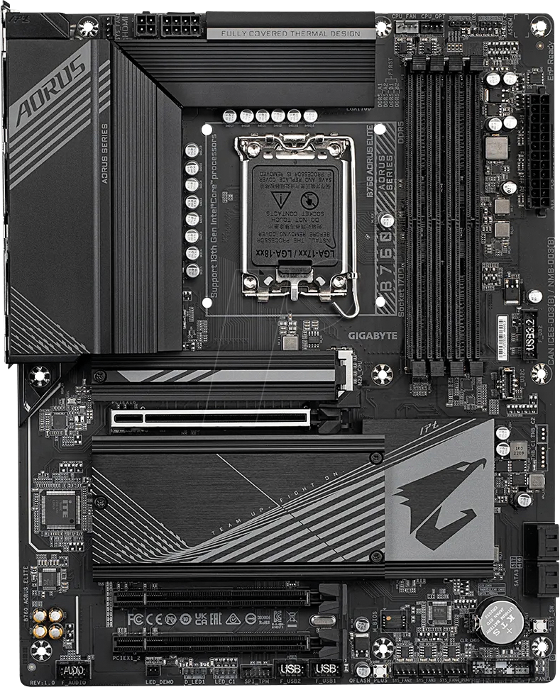 4719331851941 - B760 AORUS ELITE Mainboard Sockel (PC) Intel® 1700 Formfaktor (Details) ATX Mainboard-Chipsatz Intel® B760