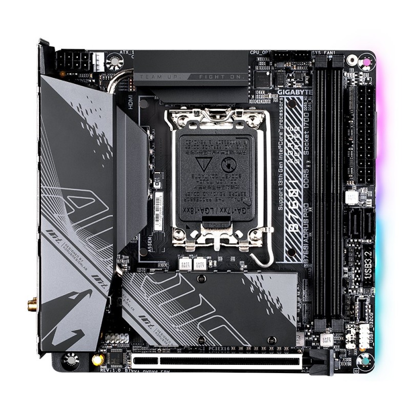 4719331854843 - B760I AORUS PRO Mainboard Sockel (PC) Intel® 1700 Formfaktor (Details) Mini-ITX Mainboard-Chipsatz Intel® B760