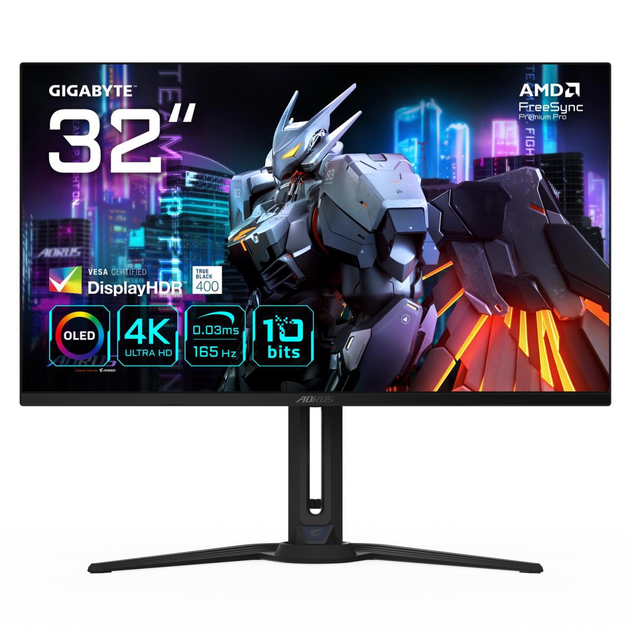 4719331861940 - G (A bis G) GIGABYTE Gaming-Monitor AORUS FO32U2 Monitore schwarz