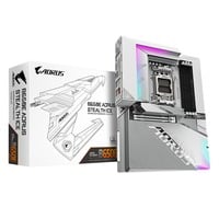 4719331863777 - GIGABYTE B650E AORUS STEALTH ICE Motherboard - Unterstützt AMD Ryzen 9000 CPUs 12+2+2 Phasen VRM bis zu 8000MHz DDR5 (OC) 1xPCIe 50 M2 + 3xPCIe 40 M2 Wi-Fi 7 25GbE LAN USB 32 Gen 2x2