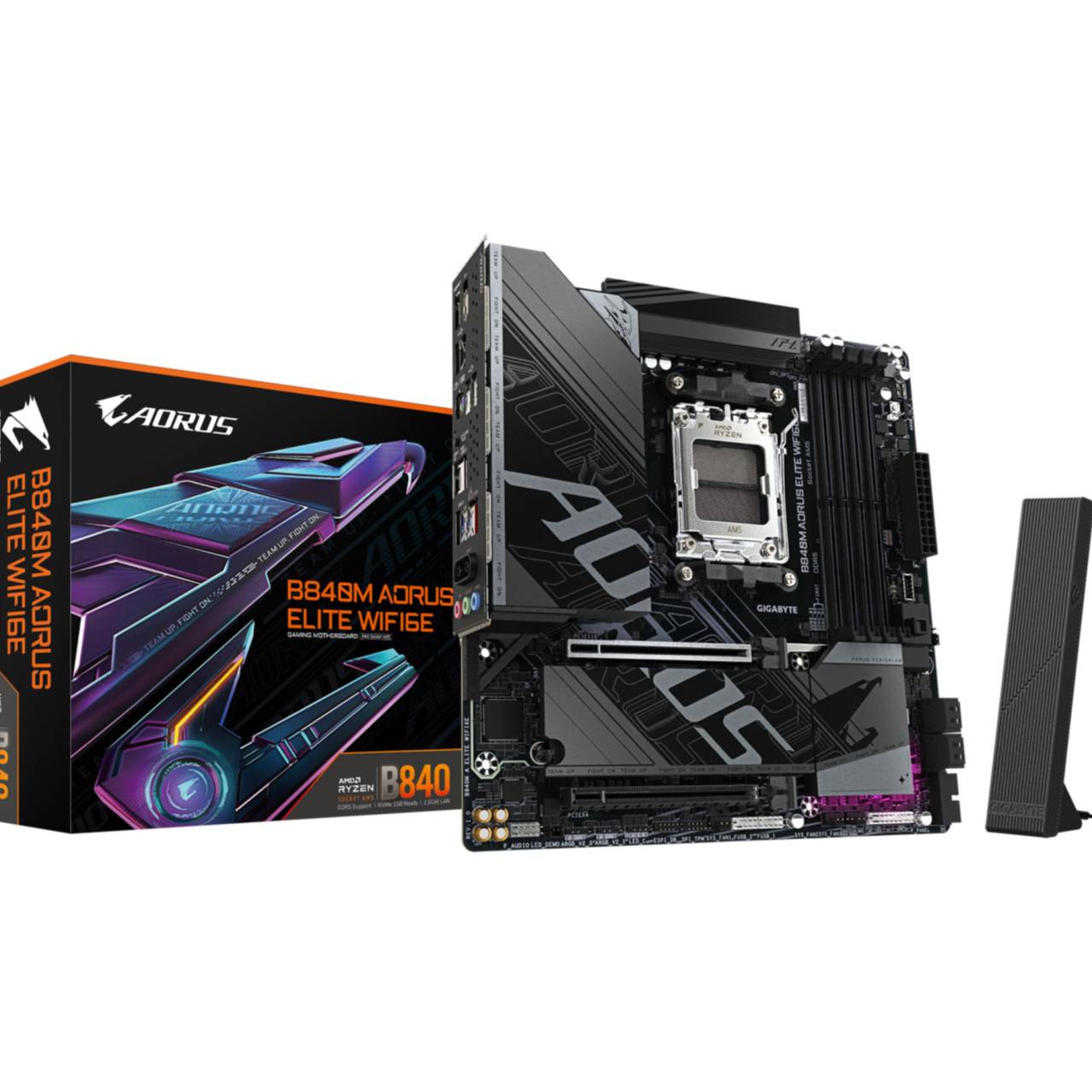 4719331867331 - GIGABYTE AORUS B840M ELITE WIFI6E Mainboard - AMD B840 - AMD AM5 socket - DDR5 RAM - Micro-ATX
